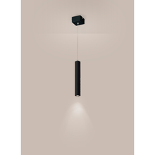 lampadario tubi diodi 3w luce calda 3000k affralux piccolo quadrato nero