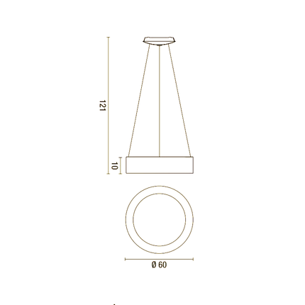 lampadario band diodi 35w luce calda 3200k affralux bianco medio