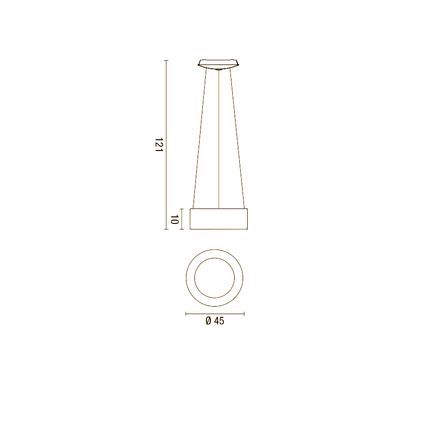 lampadario band diodi 25w luce calda 3200k affralux bianco piccolo