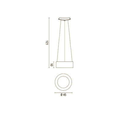 lampadario band diodi 25w luce calda 3200k affralux antracite piccolo