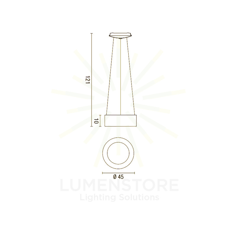 lampadario band diodi 25w luce calda 3200k affralux antracite piccolo