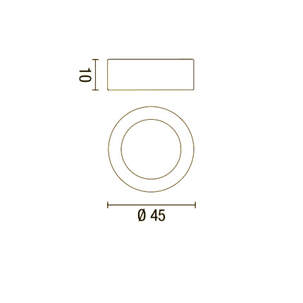 plafoniera band diodi 25w luce calda 3200k affralux caffè piccolo