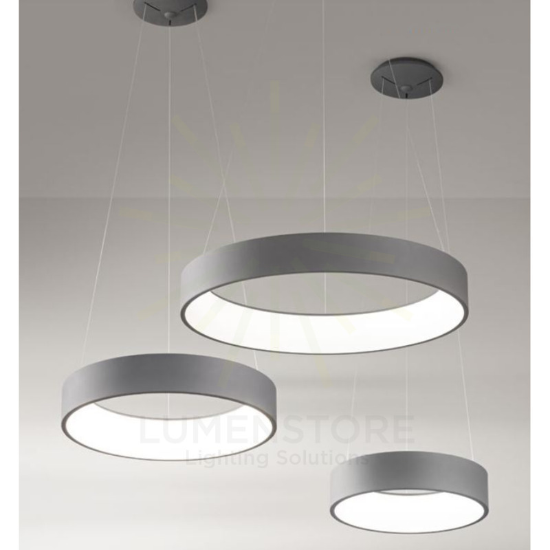 lampadario band diodi 35w luce calda 3200k affralux antracite medio