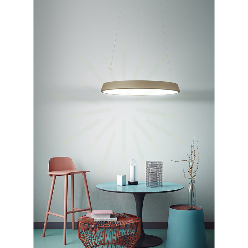 lampadario anelli diodi 35w luce calda 3200k affralux sabbia piccolo 1 anello