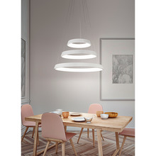 lampadario anelli diodi 102w luce calda 3200k affralux bianco grande 3 anelli