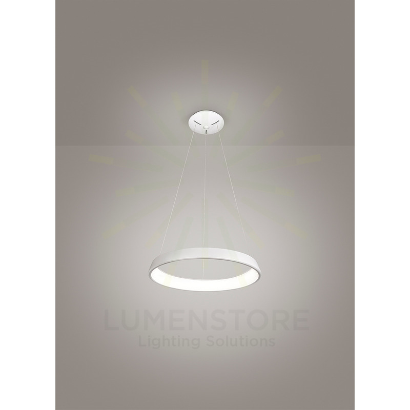 lampadario anelli diodi 35w luce calda 3200k affralux bianco piccolo 1 anello