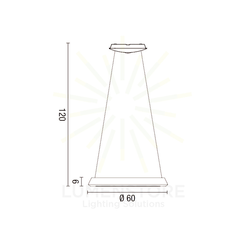 lampadario anelli diodi 35w luce calda 3200k affralux sabbia piccolo 1 anello