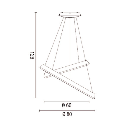 lampadario anelli diodi 82w luce calda 3200k affralux sabbia grande 2 anelli