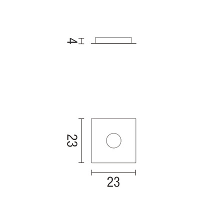 plafoniera flet 1 x gx53 affralux bianco quadrato piccolo