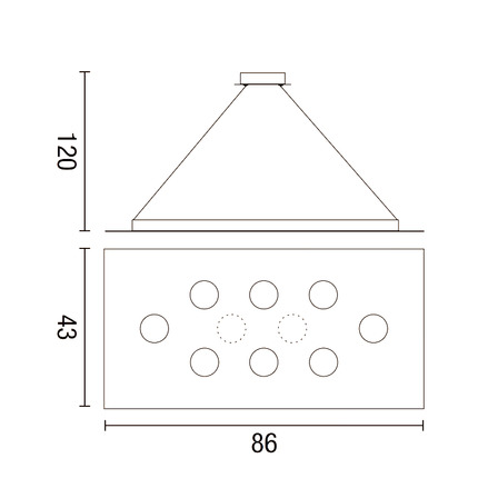 lampadario flet 10 x gx53 affralux bianco rettangolare grande