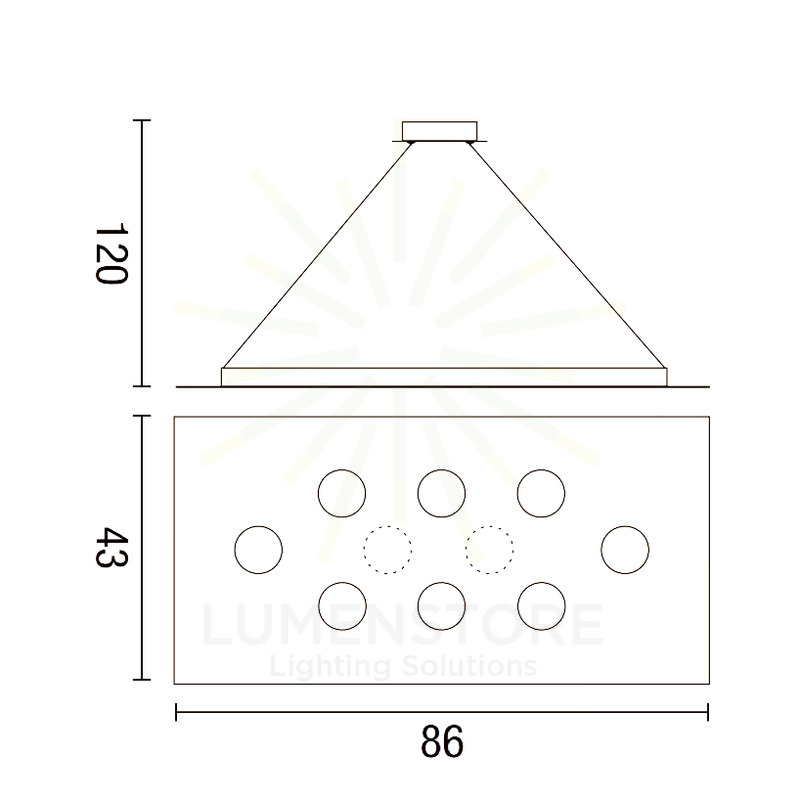 lampadario flet 10 x gx53 affralux bianco rettangolare grande