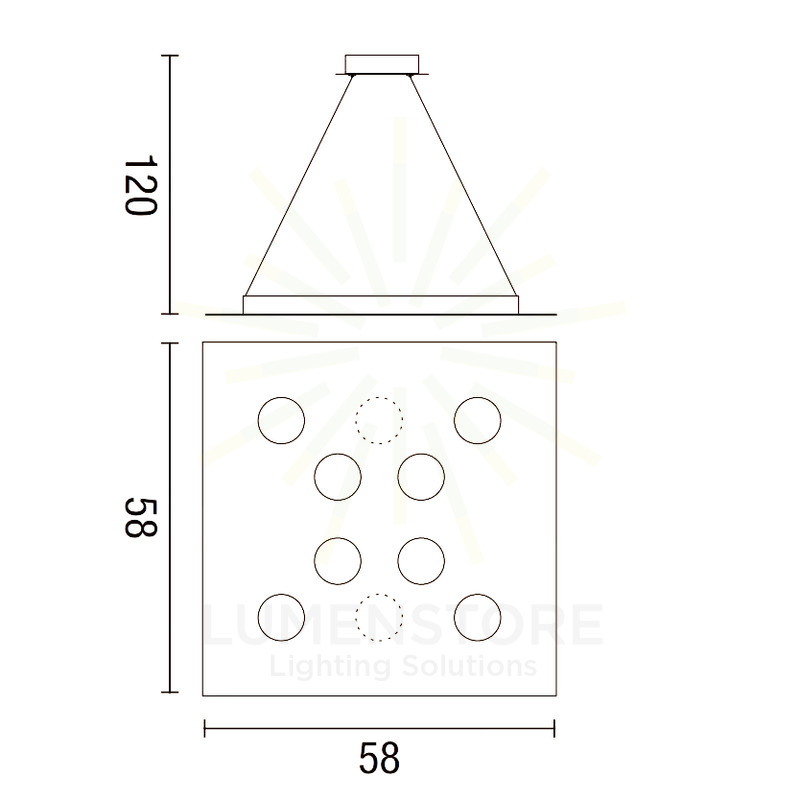 lampadario flet 10 x gx53 affralux bianco quadrato grande