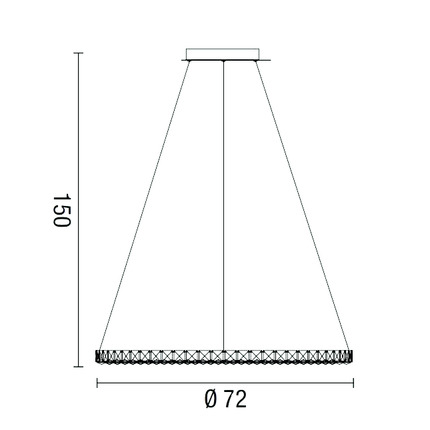 lampadario nora3 34w luce naturale 4000k affralux grande 1 anello