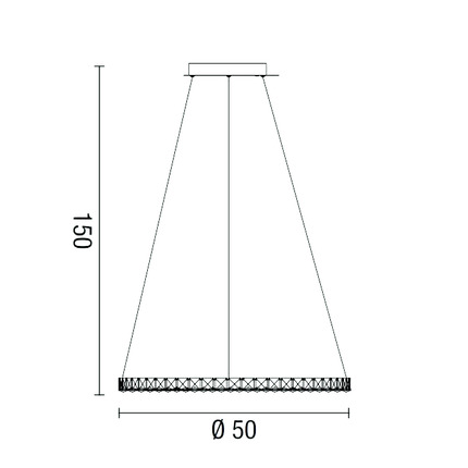 lampadario nora3 23w luce naturale 4000k affralux medio 1 anello