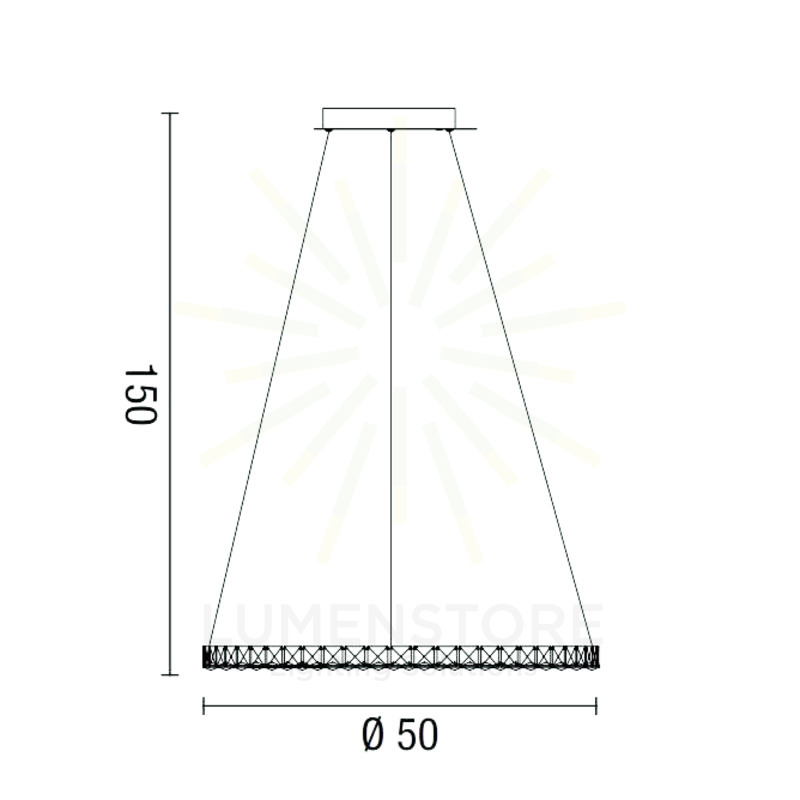 lampadario nora3 23w luce naturale 4000k affralux medio 1 anello