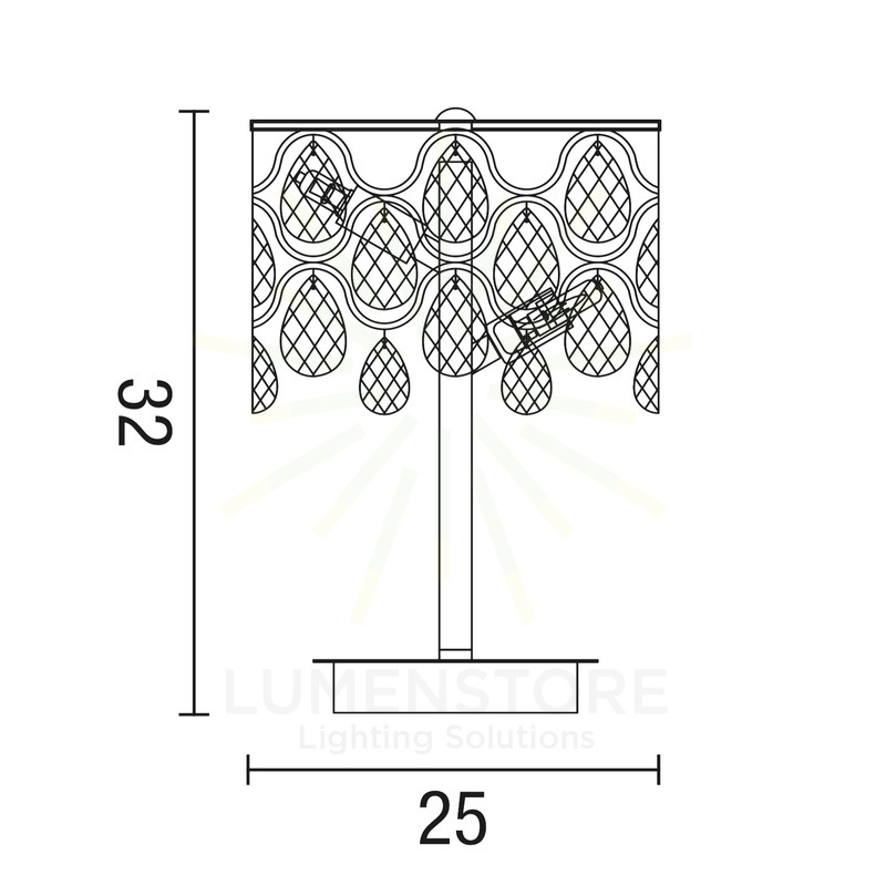 lampada da tavolo hemidark 3 x g9 (40w incluse) affralux