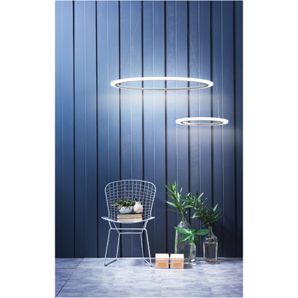 lampadario acryled 32w luce calda 3000k affralux bianco grande 1 anello