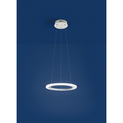 lampadario acryled 14w luce calda 3000k affralux bianco piccolo 1 anello