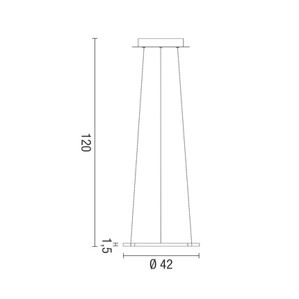 lampadario acryled 14w luce calda 3000k affralux bianco piccolo 1 anello