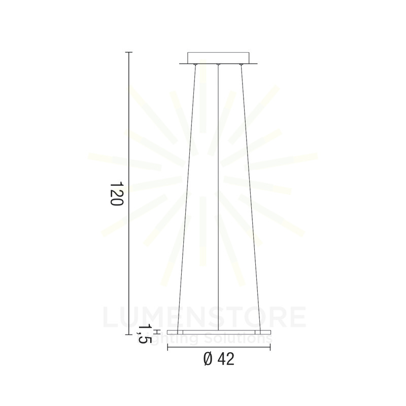 lampadario acryled 14w luce calda 3000k affralux bianco piccolo 1 anello