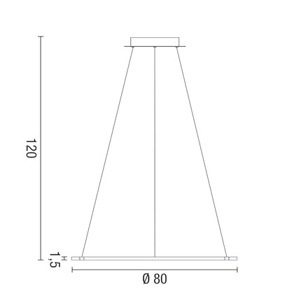 lampadario acryled 32w luce calda 3000k affralux bianco grande 1 anello