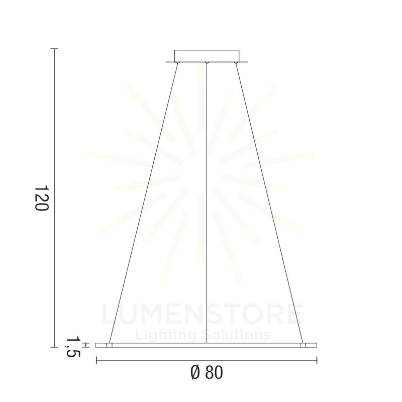 lampadario acryled 32w luce calda 3000k affralux bianco grande 1 anello