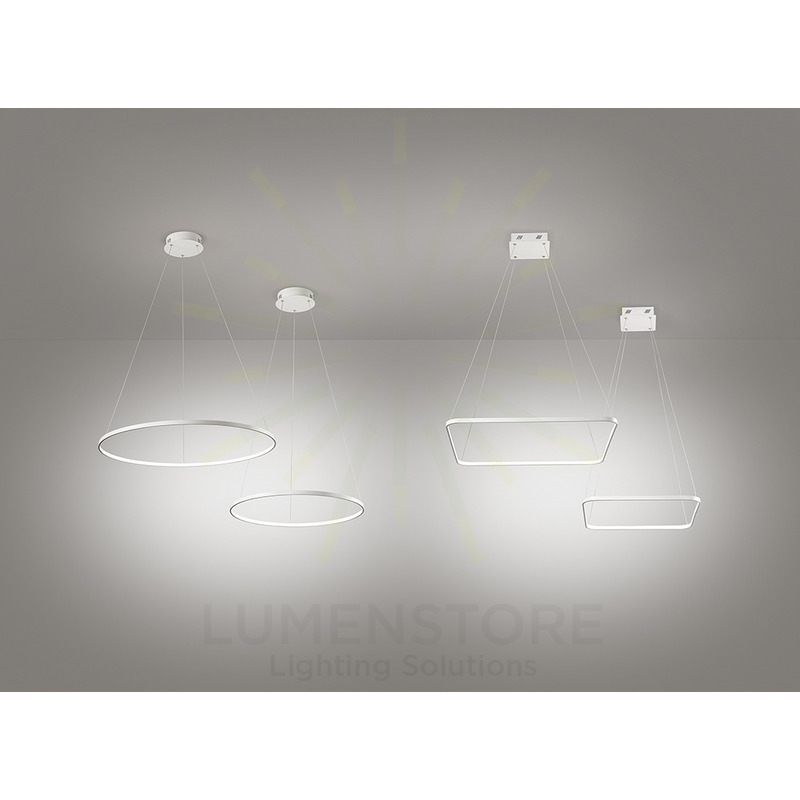 lampadario aluring 28w luce calda 3200k affralux quadrato piccolo