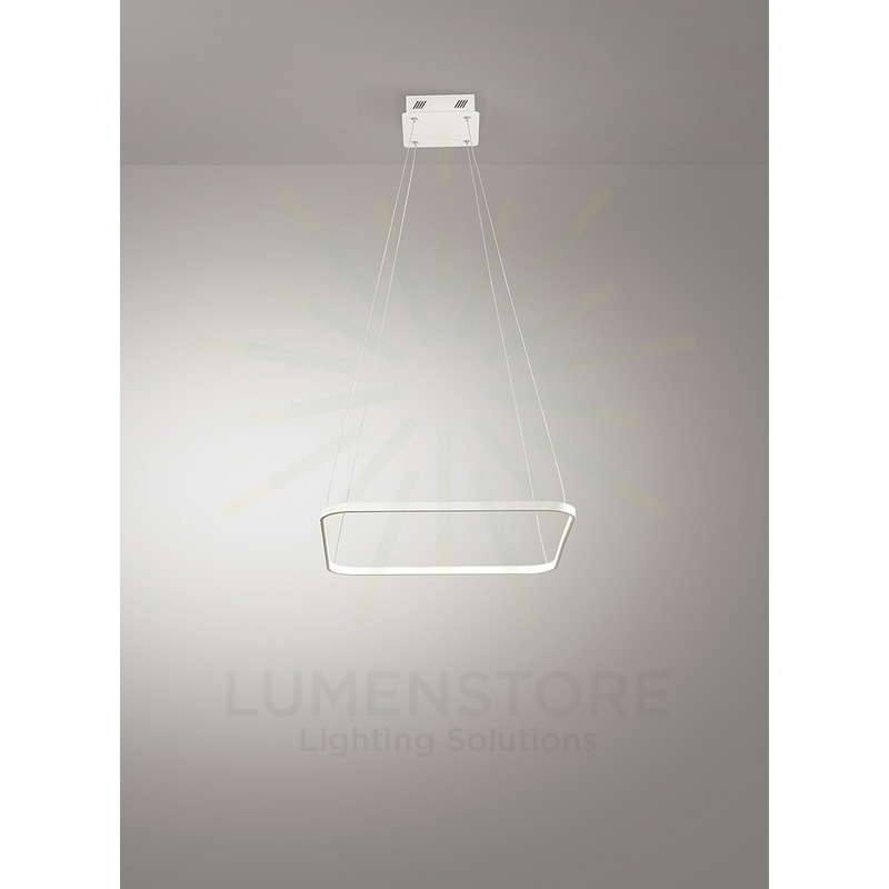 lampadario aluring 28w luce calda 3200k affralux quadrato piccolo