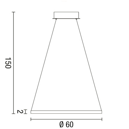 lampadario aluring 26w luce calda 3200k affralux rotondo piccolo