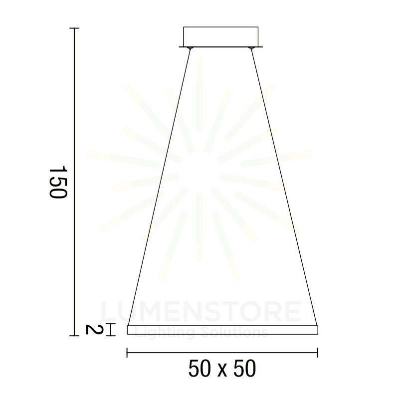 lampadario aluring 28w luce calda 3200k affralux quadrato piccolo