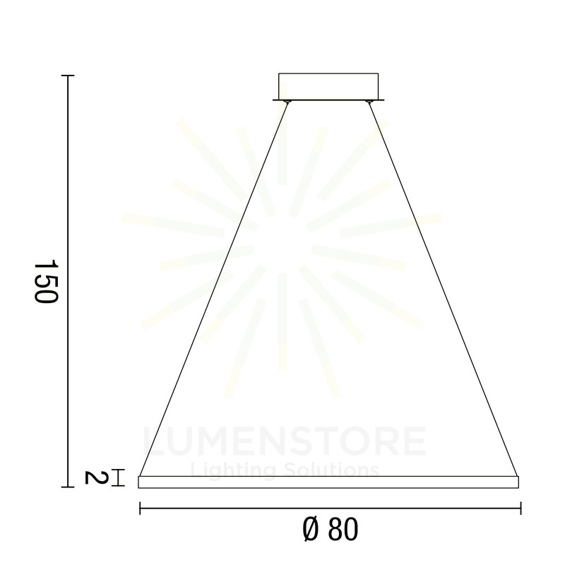 lampadario aluring 32w luce calda 3200k affralux rotondo grande