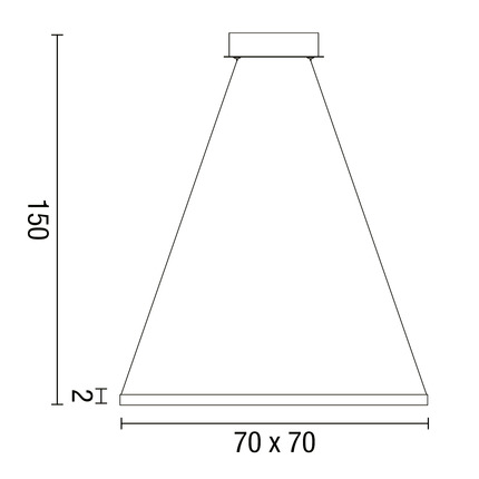 lampadario aluring 33w luce calda 3200k affralux quadrato grande