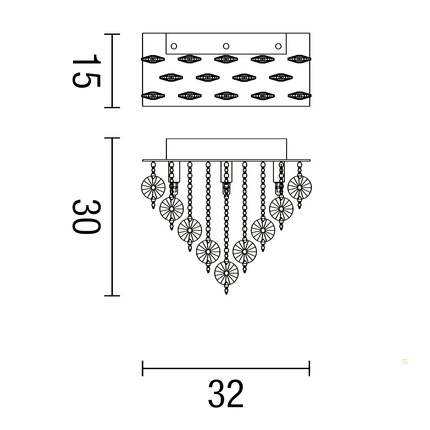 applique rotondo 3 x g9 (40w incluse) affralux