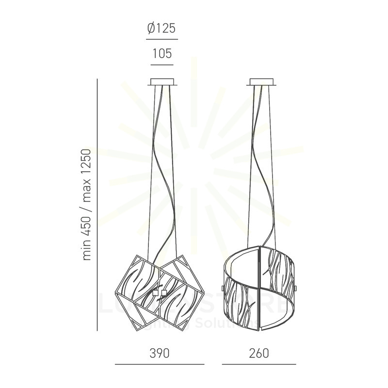 lampadario agnese e27 gealuce medio