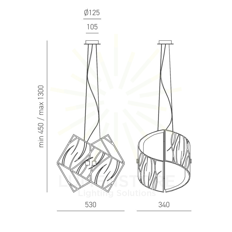 lampadario agnese e27 gealuce grande