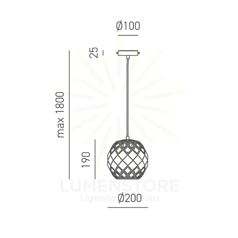 lampadario amina e27 gealuce piccolo bianco