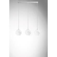 lampadario amina 3 x e27 gealuce triplo rettangolare bianco