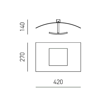 plafoniera aria 20w luce calda 3000k gealuce piccolo tortora