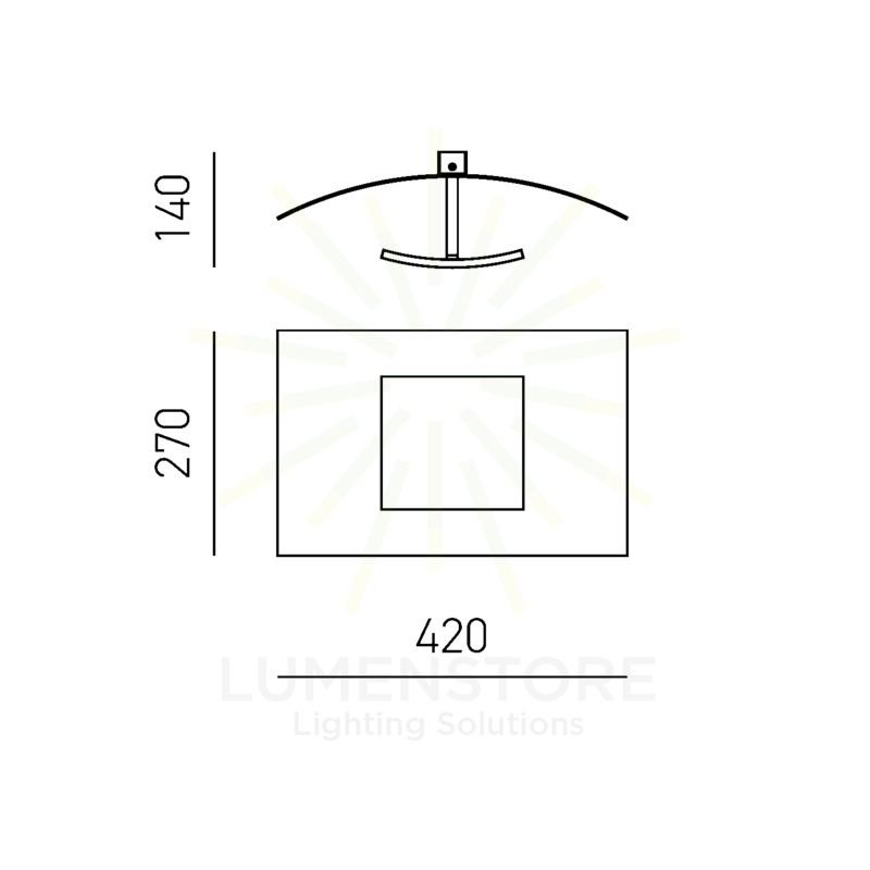 plafoniera aria 20w luce calda 3000k gealuce piccolo tortora