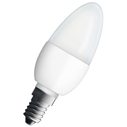 lampadina led value classic b e14 5.7w luce calda 827 ledvance osram