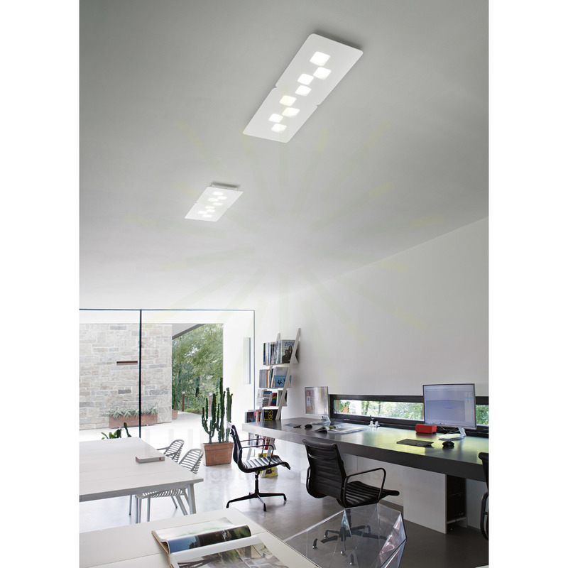plafoniera bilbao gx53 gealuce piccolo bianco