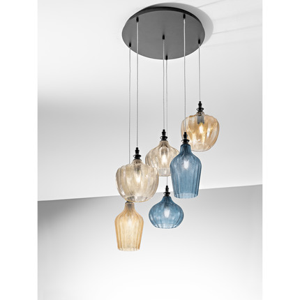 lampadario cleofe e27 gealuce modello s6 multicolore