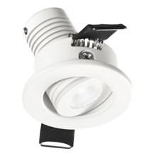 faretto elara 3w luce naturale 4000k gealed tondo ad incasso orientabile bianco opaco