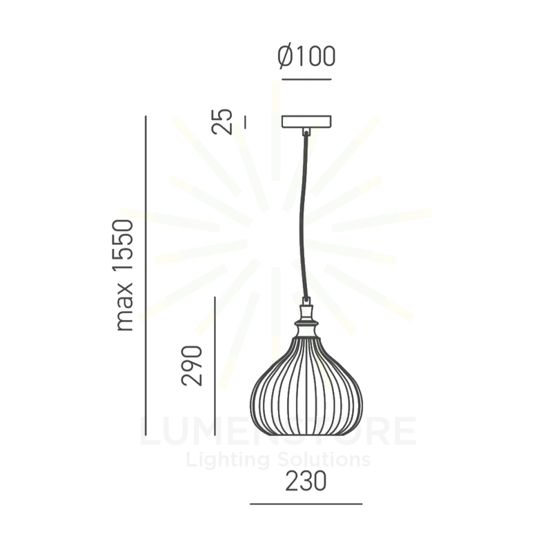 lampadario cleofe e27 gealuce modello s11 bianco