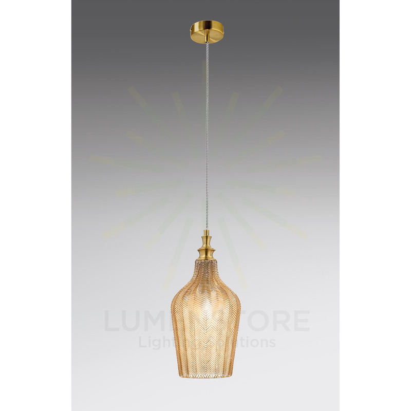 lampadario cleofe e27 gealuce modello s12 ambra