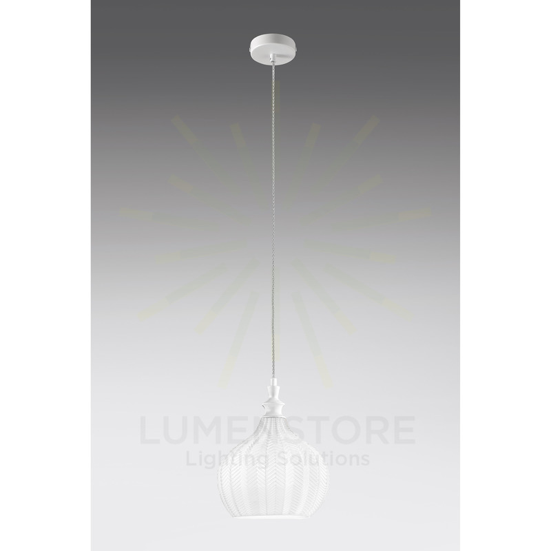 lampadario cleofe e27 gealuce modello s11 bianco