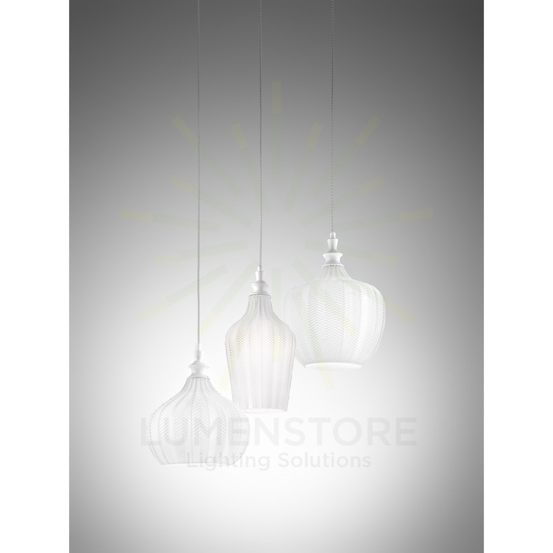 lampadario cleofe e27 gealuce modello s3 bianco