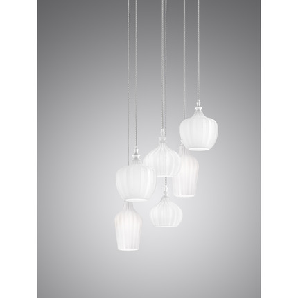 lampadario cleofe e27 gealuce modello s6 bianco