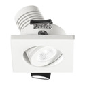 faretto elara 3w luce naturale 4000k gealed quadrato ad incasso orientabile bianco opaco