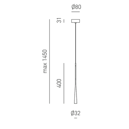 lampadario dafne 7w luce calda 3000k gealuce piccolo bianco